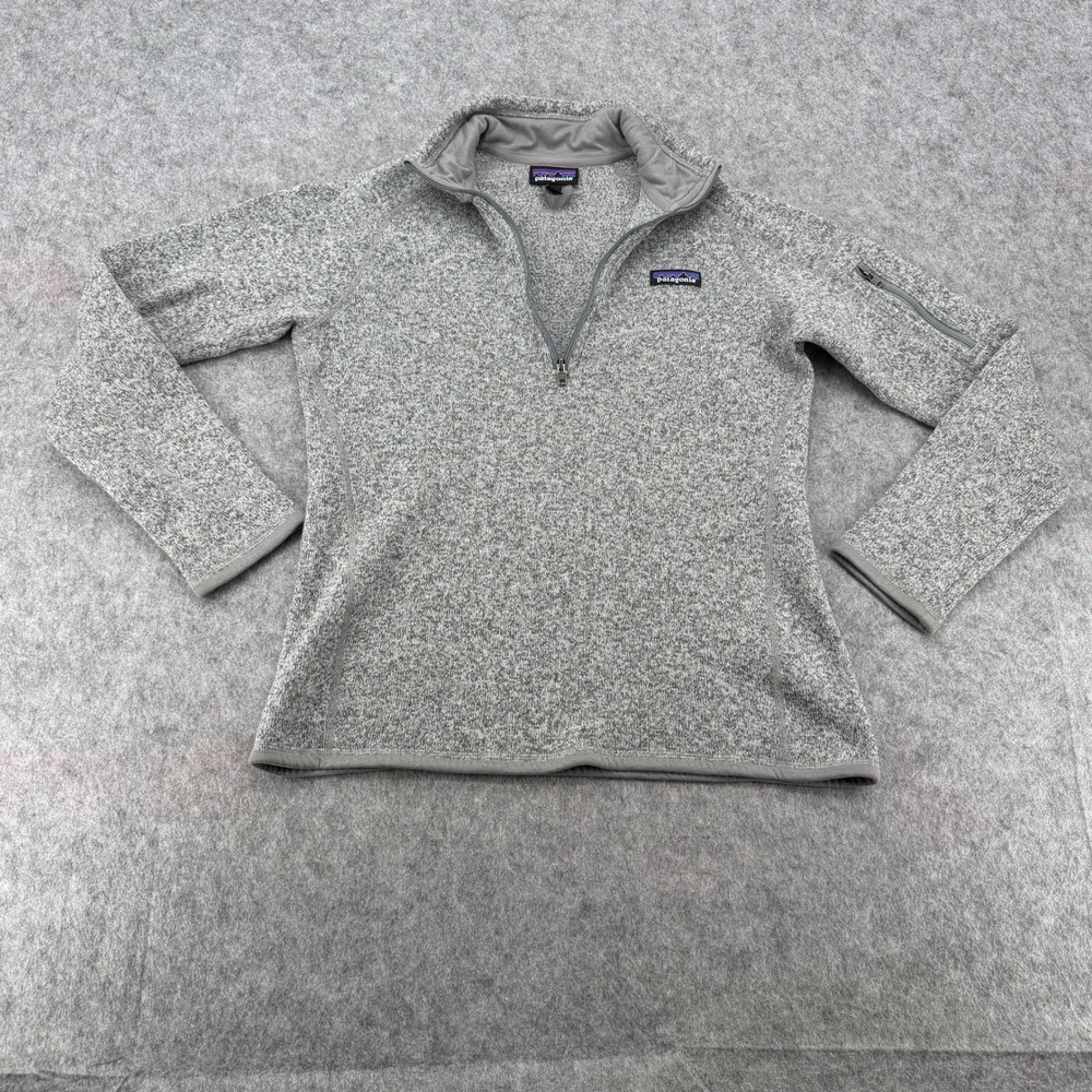 Patagonia Better Sweater Womens Medium Grey Heather 1/4 Zip Fleece Pullover